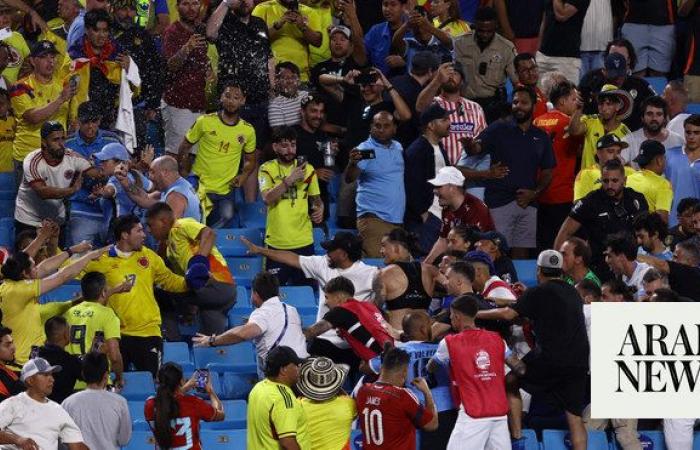 Nunez, Uruguay players brawl in stands with fans after Copa loss