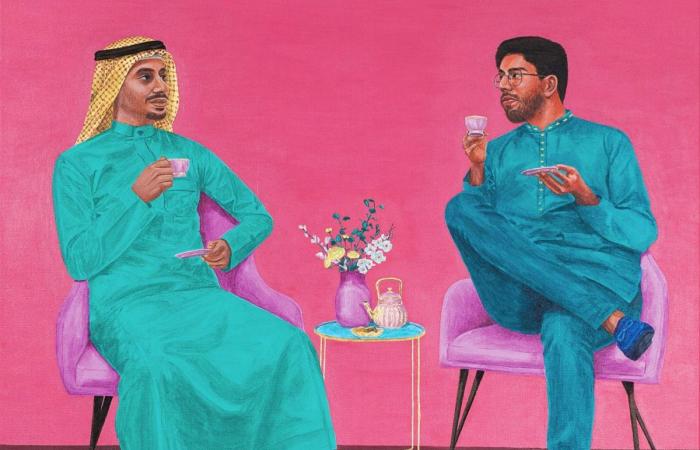 Pakistani artist’s vivid, surrealist portrayals of Arab, South Asian cultures