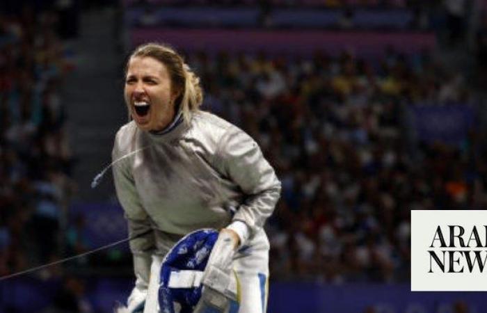Ukraine wins its first gold medal of the Paris Olympics in women’s team saber fencing