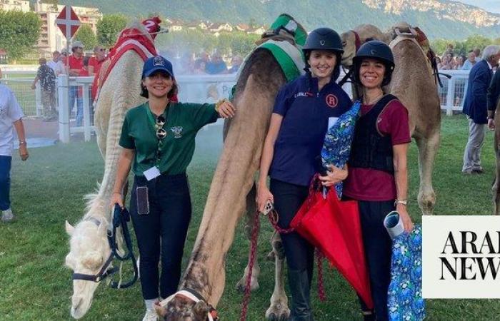 Jockey Isabella Leslie triumphs in historic French camel race