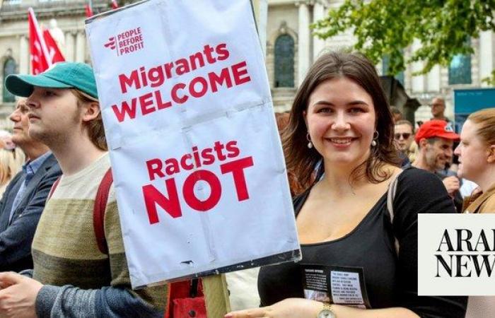 Anti-racism protesters rally across UK