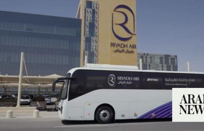 Riyadh Air unveils 1st electric bus as part of sustainable transport initiative