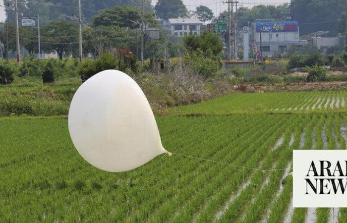 South Korea says North Korea has again launched suspected trash-carrying balloons across the border