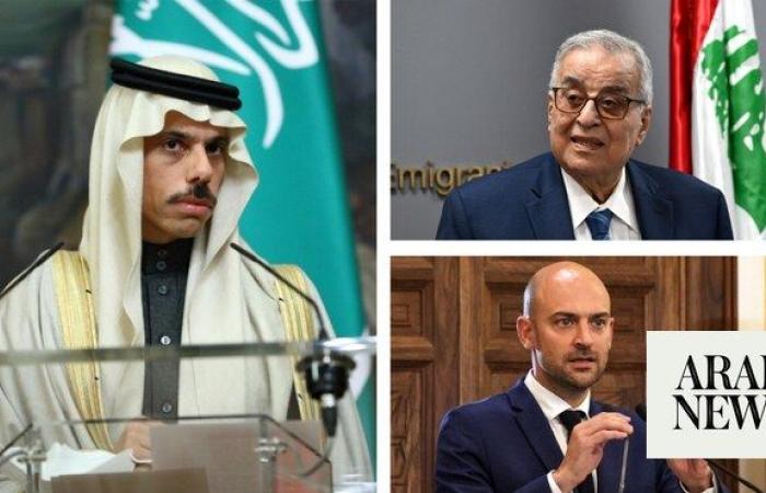 Saudi FM discusses developments in Lebanon with French, Lebanese counterparts