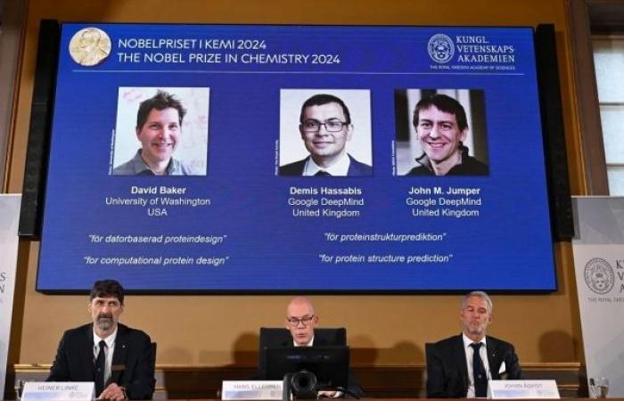 Google DeepMind scientists share Nobel Prize in  chemistry for work on proteins