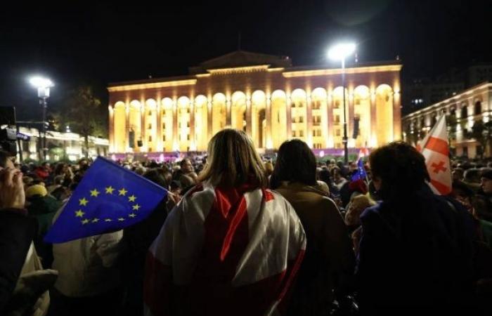 Georgia’s president calls for rally to save ‘European future’ as thousands protest disputed election