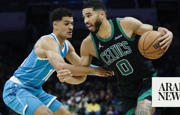 Tatum propels Celtics over Hornets, Lakers hold off Raptors