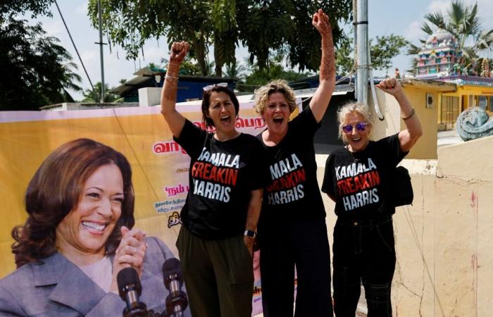 In her Indian grandfather's village, Hindu chants and flower offerings as residents pray for Kamala Harris win