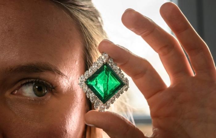 Aga Khan’s rare emerald brooch sets new record at Geneva auction with US$9m sale