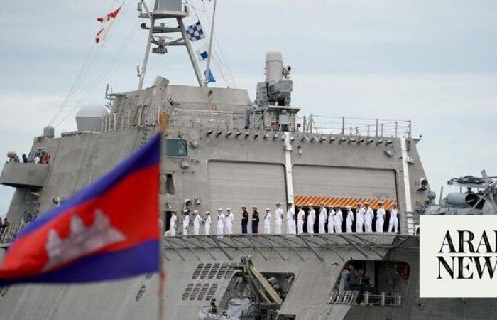 US Navy ship makes a port call in Cambodia, first in eight years