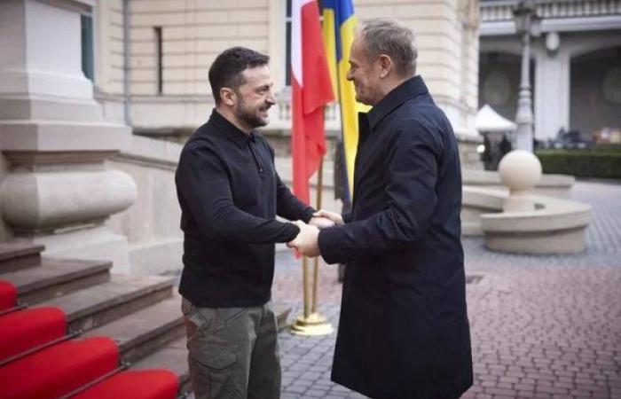 Polish PM Donald Tusk meets Zelensky in surprise visit to Lviv