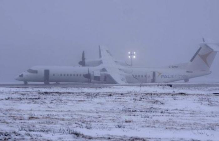 Passengers report flames as Air Canada flight suffers ‘suspected landing gear issue’ after landing