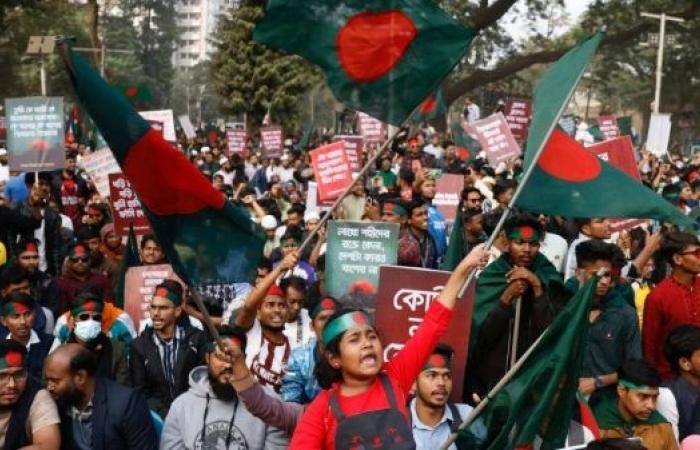 Thousands march in Bangladesh to mark student-led uprising that ousted PM Hasina