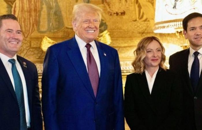 Trump hosts Italian PM Giorgia Meloni at Mar-a-Lago