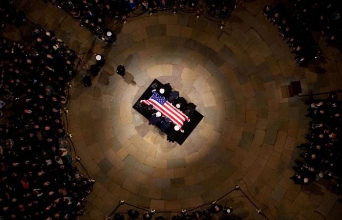 Former US president Carter lies in state at US Capitol after solemn procession from Georgia