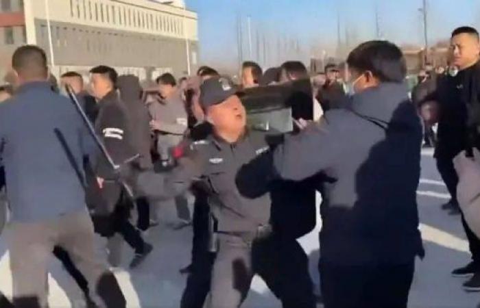 Violent protests in China after student falls to his death