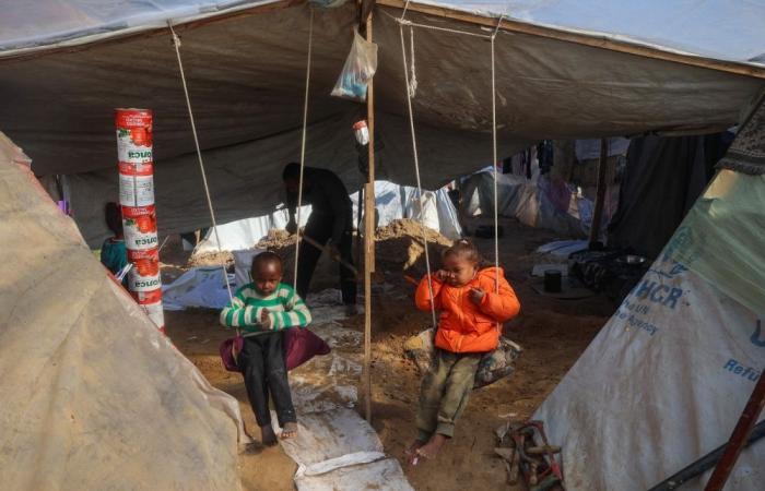 A Gaza father’s struggle to survive winter in a hole dug by hand for his family