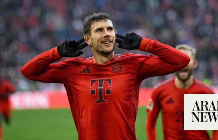 Goretzka stars as Bayern stretch Bundesliga lead to 7 points with win over Wolfsburg