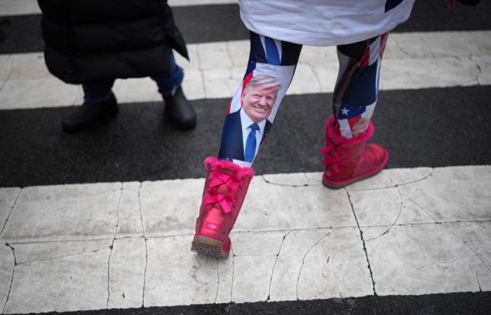 ‘Back on track’: Trump supporters brave freezing conditions to attend rally