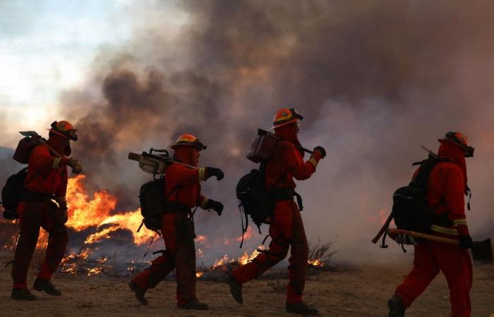 Mass evacuations after explosive new fire erupts near Los Angeles