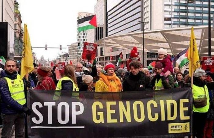 Thousands march on streets of Brussels demanding permanent ceasefire in Gaza