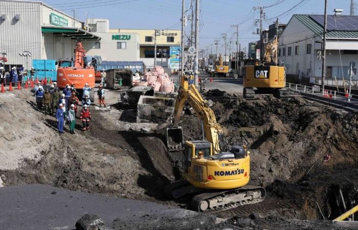 Residents urged to evacuate after massive sinkhole near Tokyo swallows truck driver