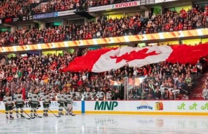 Canadian fans boo US anthem as tariffs spur 'buy local' pledge