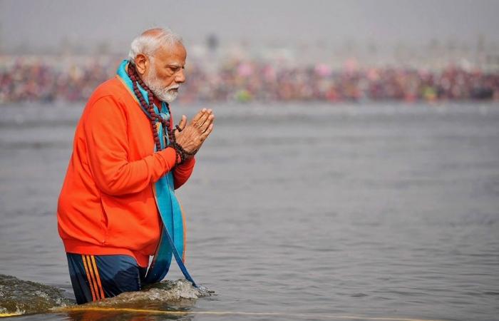 Modi takes ritual Kumbh Mela dip, fuelling BJP’s state election push amid deadly stampede fallout