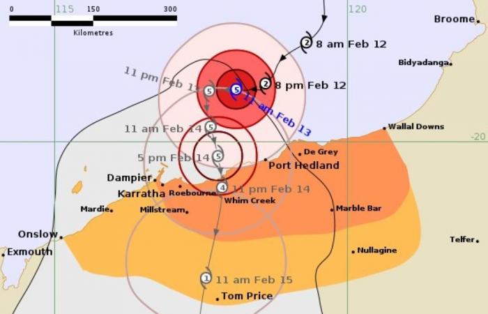 Western Australia shuts down iron mining hub as Cyclone Zelia strengthens with over 160kph wind speeds