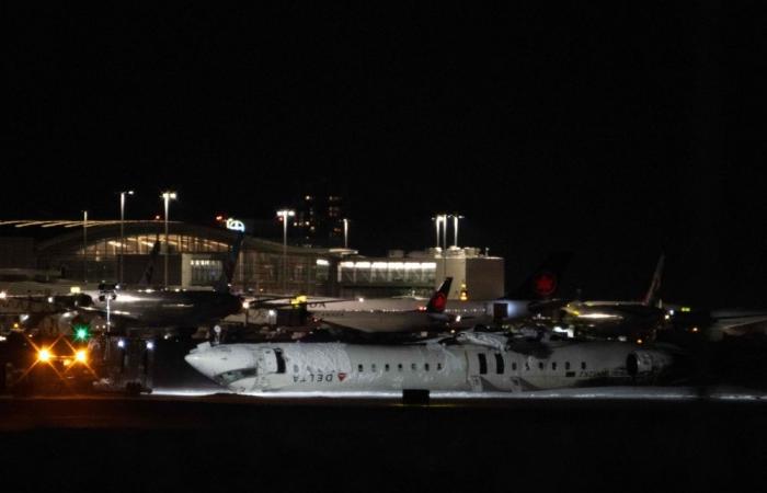 Video shows Toronto plane’s hard landing before flipping