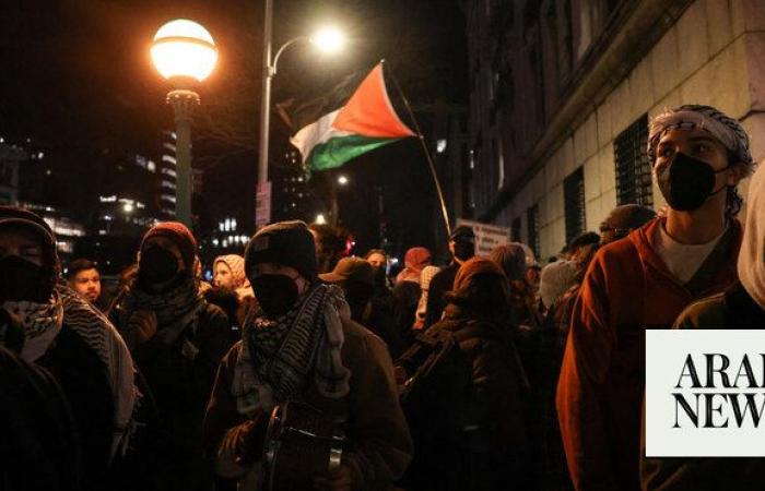 Over 200 attend pro-Palestinian protest near Columbia University