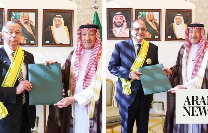 Palestinian, Egyptian envoys awarded with King Abdulaziz Sash of the Second Class