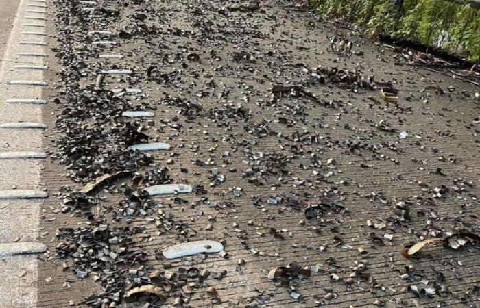 Truck’s metal spill shreds tyres, damages over 300 cars on Australian highway