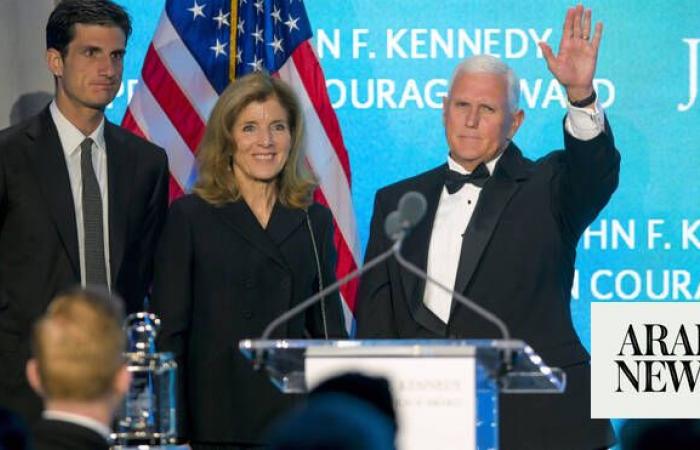 Former Vice President Pence defends US Constitution after getting Profile in Courage Award