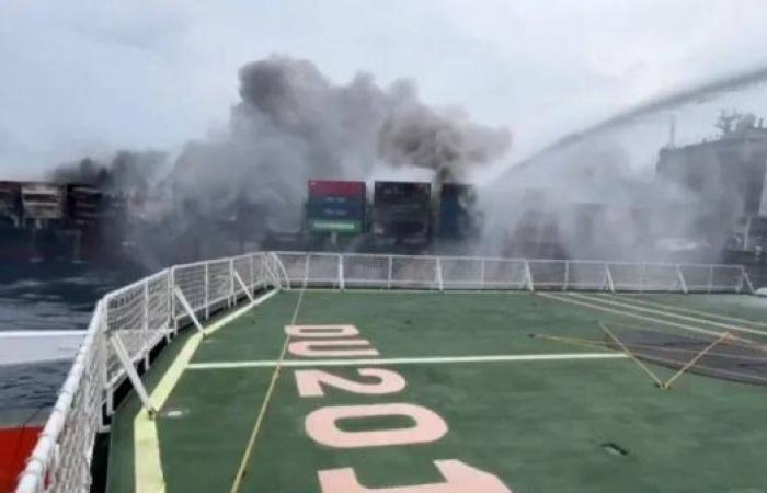 Officials race to tow burning ship away from India coast to prevent 'ecological disaster'