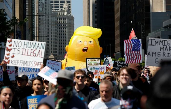 Balloons, bubbles, tear gas: LA’s ‘No Kings’ anti-Trump rallies spiral into chaos as police clash with protesters