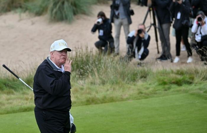Trump opens Scottish golf course and vows ‘peaceful world’