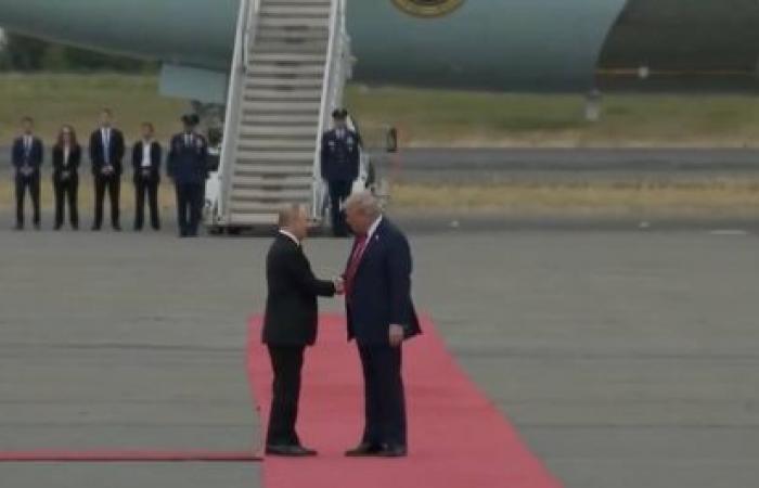 Trump and Putin shake hands in Alaska for high-stakes summit