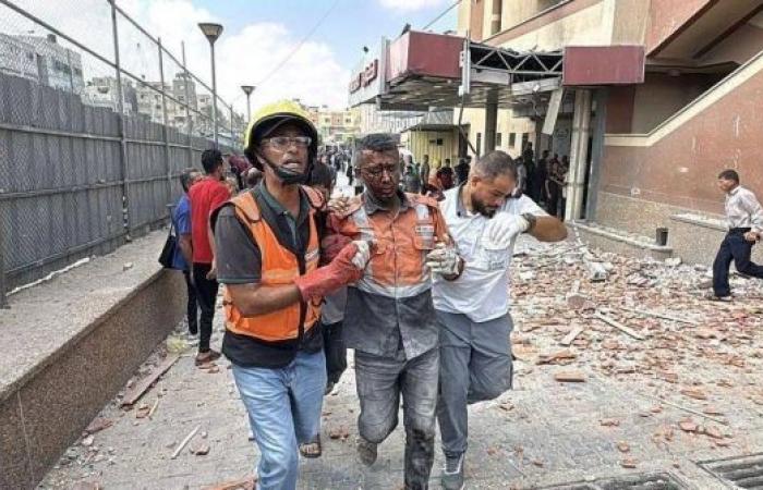 Four journalists among 15 dead in Israeli strike on hospital, Gaza officials say
