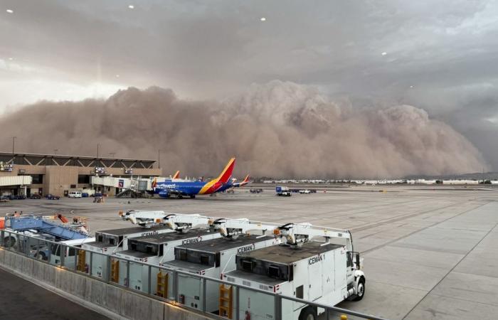 Dustpocalypse in Phoenix as giant haboob turns day into night grounds flights and leaves thousands without power