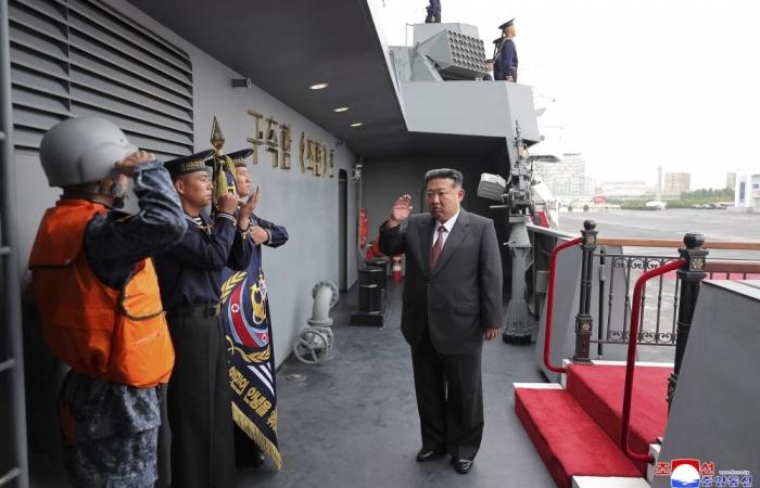 North Korea’s Kim inspects new destroyer, vows to ‘punish provocations’