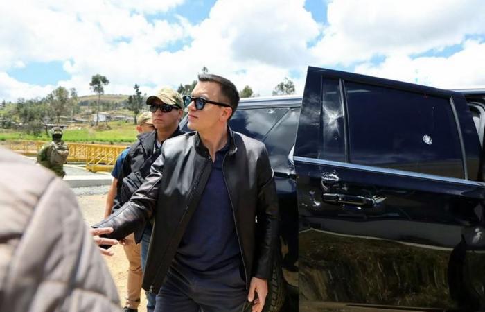Ecuador detains five after alleged assassination attempt as Noboa’s car hit by gunfire, rocks during fuel protest