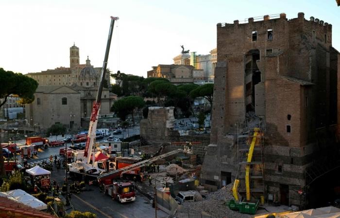 Worker killed as medieval tower breaks apart during renovation in Rome