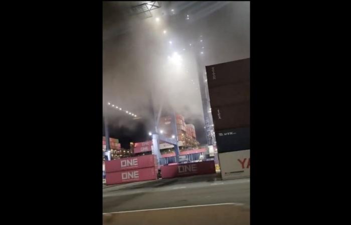 Crew evacuated safely from burning ship at San Pedro port, fire dept said