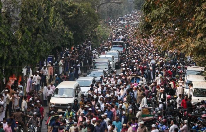 Tens of thousands gather in Dhaka for funeral of assassinated student leader