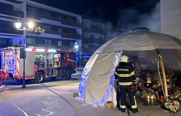 After deadly Swiss bar fire, memorial for victims goes up in flames