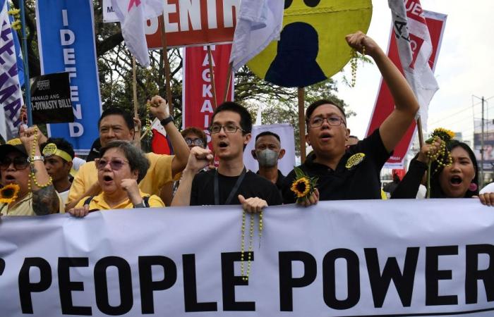 Filipinos protest corruption on anniversary of Marcos’s ouster