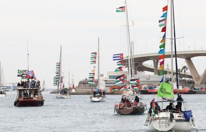 Global Sumud flotilla sets sail from Barcelona for Gaza in bid to break Israeli blockade