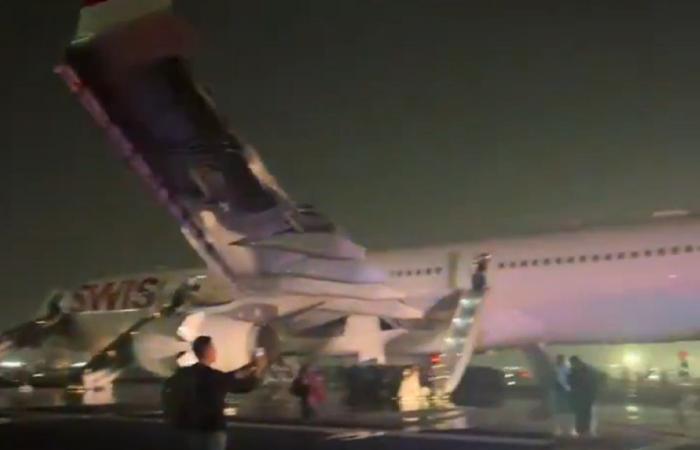 Swiss flight aborts Delhi takeoff after engine fire, emergency evacuation injures six
