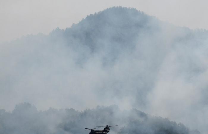 Fifth day of mountain blazes forces mass evacuations in Japan’s coastal town of Otsuchi